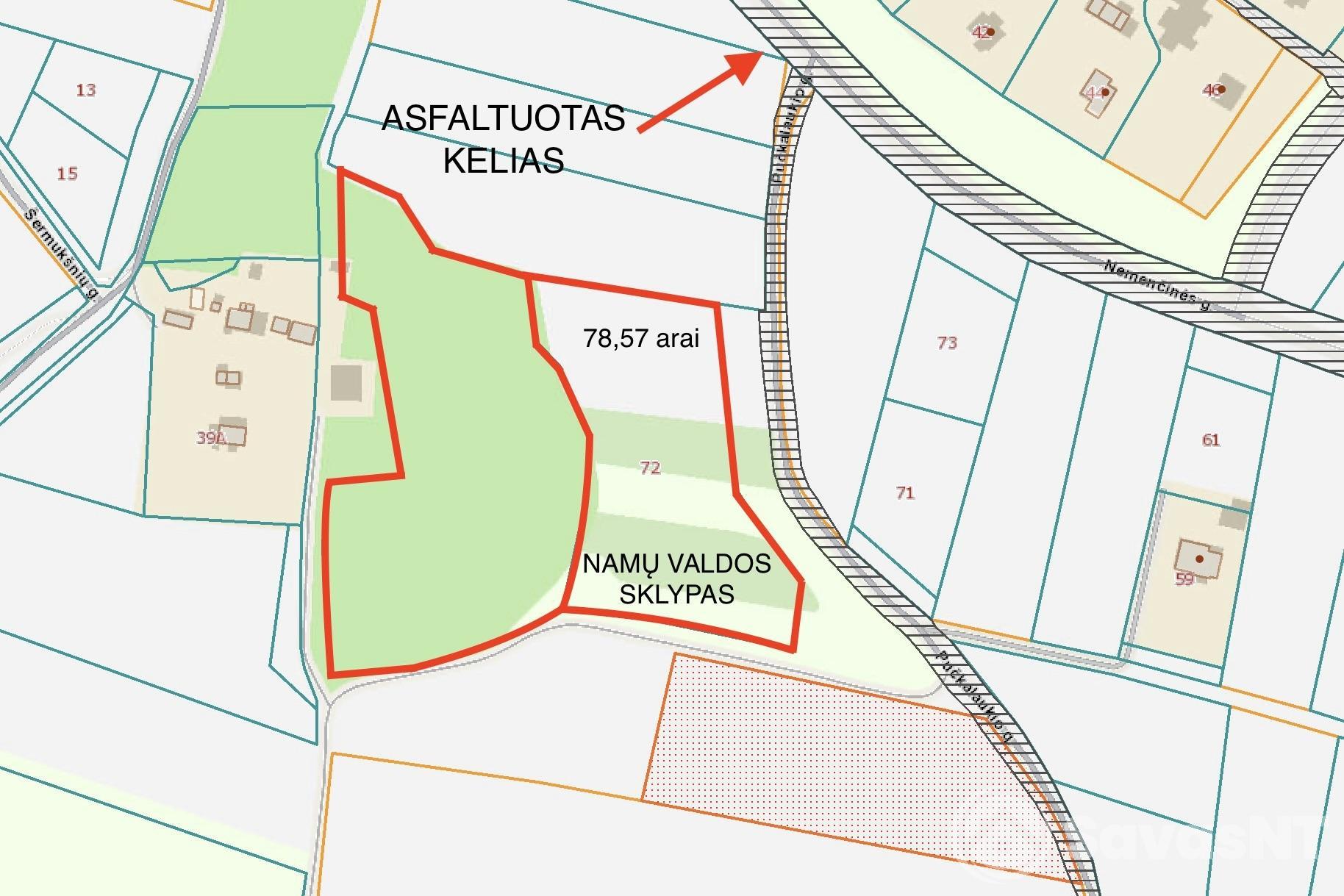 Parduodamas 78,57 arų sklypas  Pučkalaukio gatvėje, Didžiųjų Kabiškių km., Vilniaus rajone
