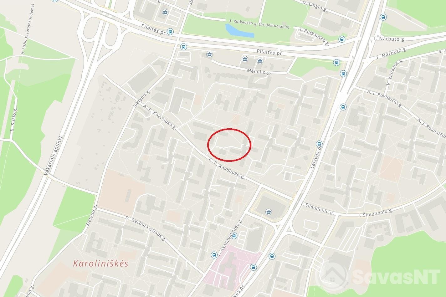 Karoliniškėse, A.P. Kavoliuko g. nuomojamas vieno kambario butas