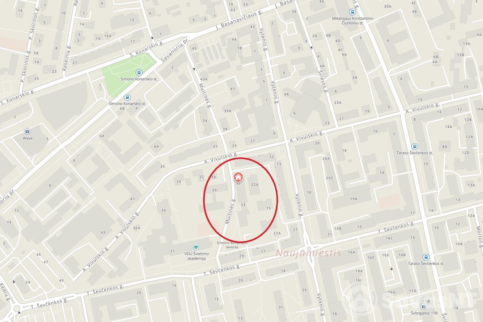 Naujamiestyje, Muitinės g. nuomojamas naujai įrengtas vieno kambario butas - LOFTAS