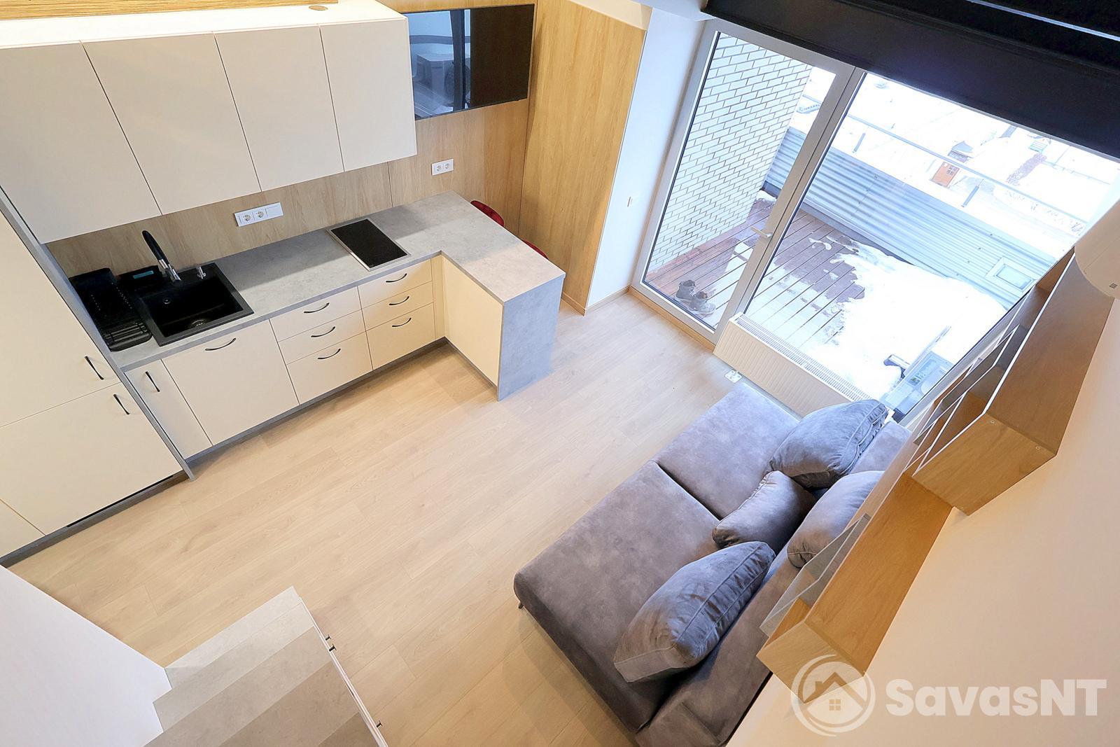 Naujamiestyje, Muitinės g. nuomojamas naujai įrengtas vieno kambario butas - LOFTAS