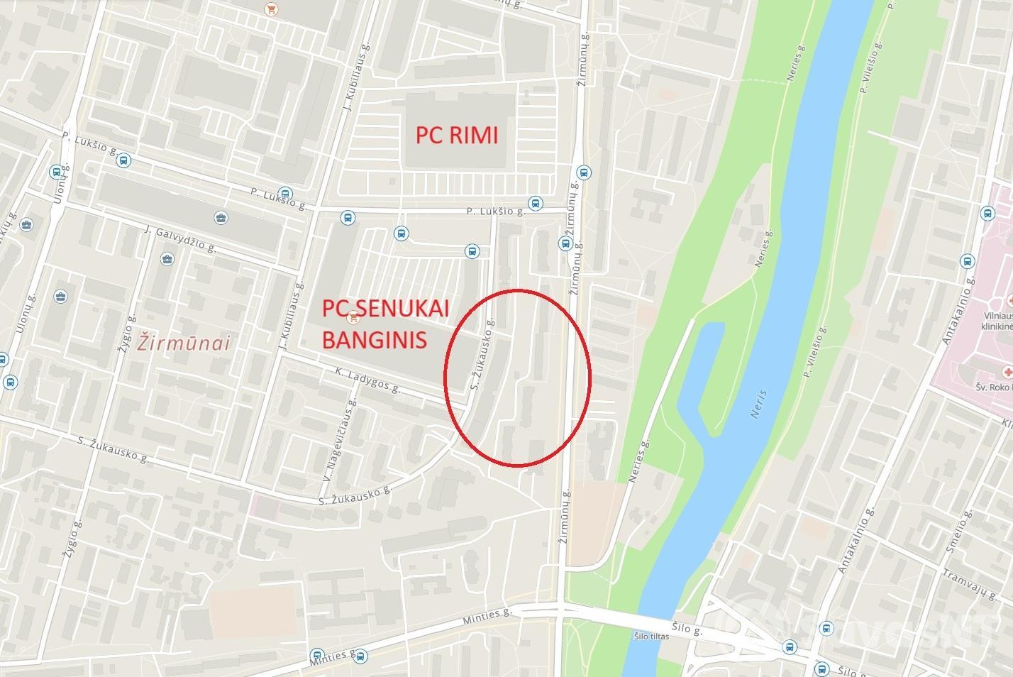 Nuomojamas trijų kambarių butas S. Žukausko g.