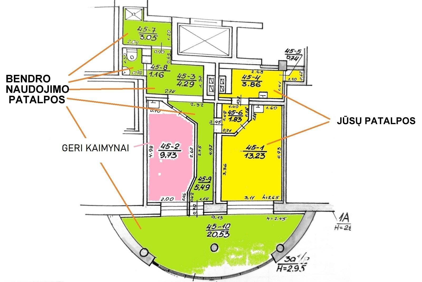 Pirmame aukšte, Gabijos g. nuomojamos patalpos