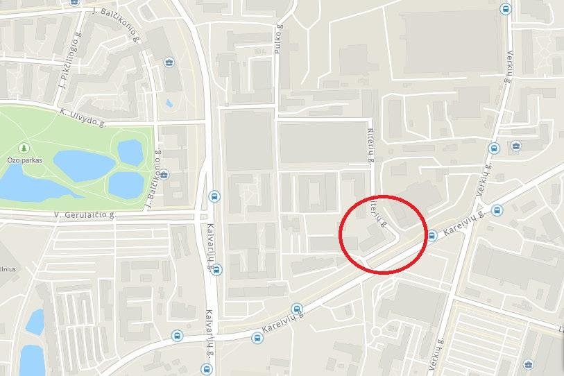 Nuomojama studija vieno kambario tipo Riterių g.