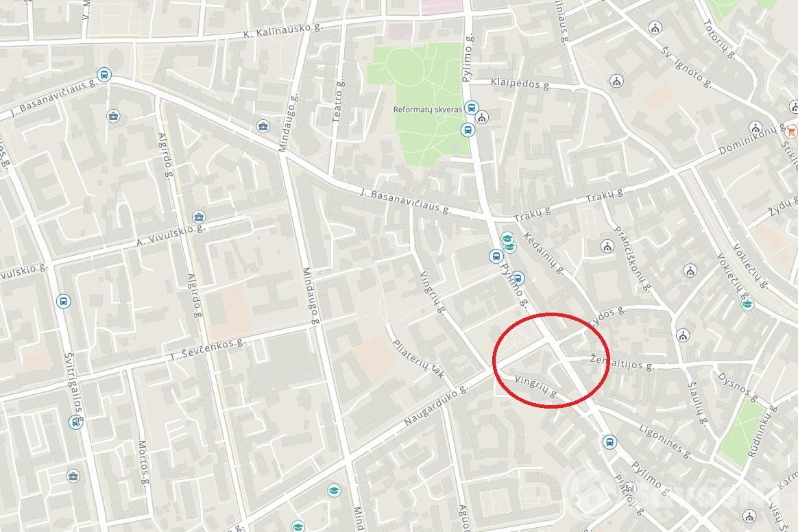 Nuomojamas trijų kambarių butas Pylimo gatvėje