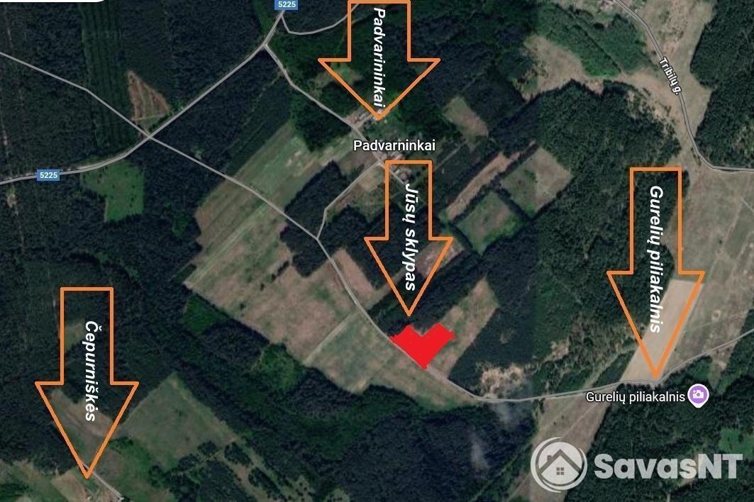 Vilniaus r.savivaldybėje.,Rukainių sen., Padvarininkų kaime parduodamas 1 ha Žemės ūkio sklypas  sklypas.